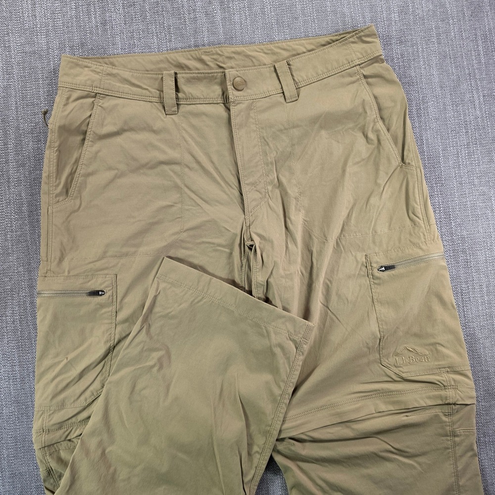 NEW‎ L.L. Bean Vista Camp Pants Mens 35/29 Convertible Stretch Hiking zip Cargo